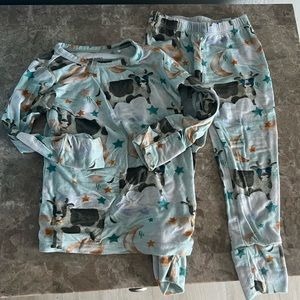 Posh peanut cow pajamas 18-24ms